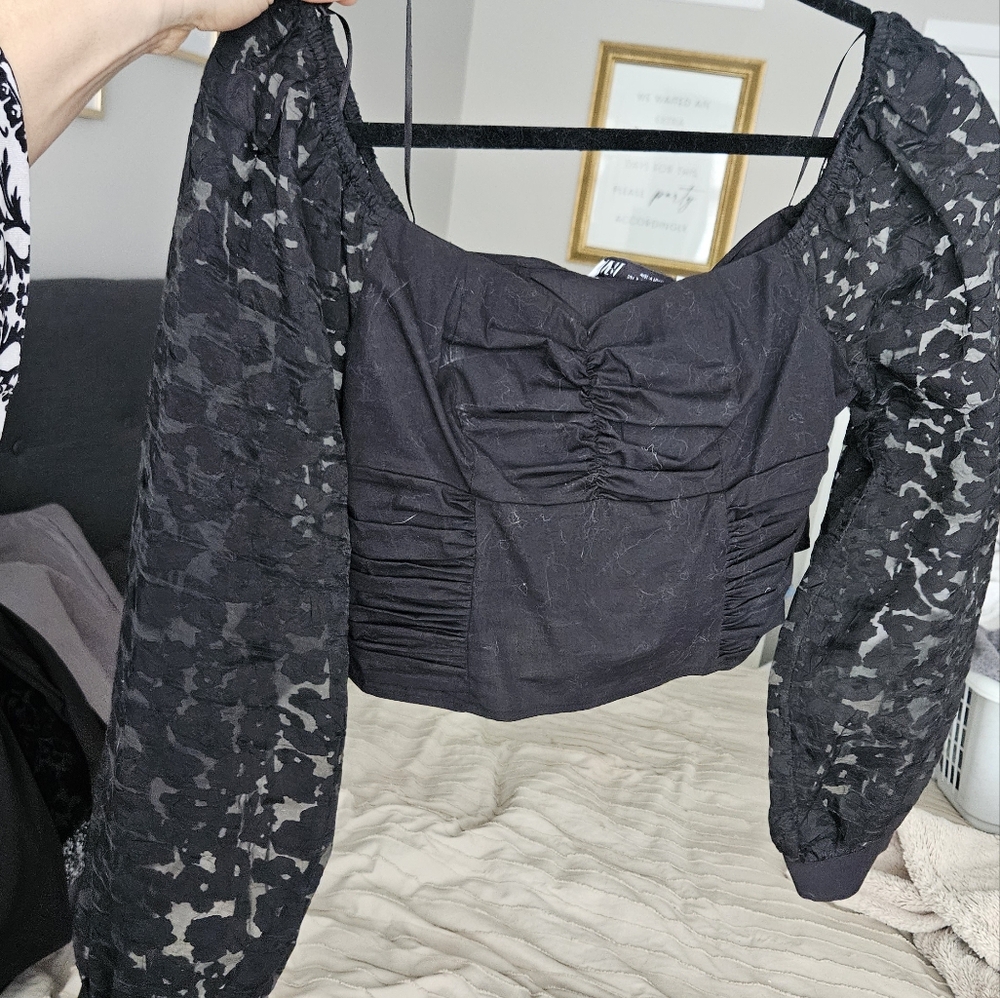 ***5 FOR $50***  zara new puff sleeve top
